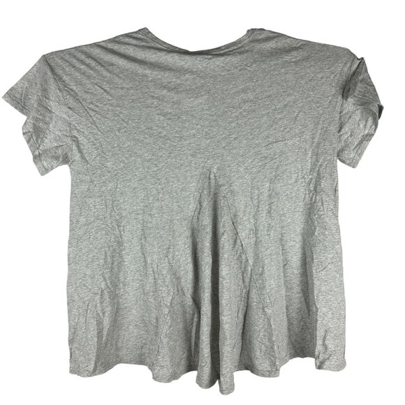 Blue b Collection Womens Heather Grey Tee Sequin Cowboy Boot Design & Fringe M - Picture 3 of 7